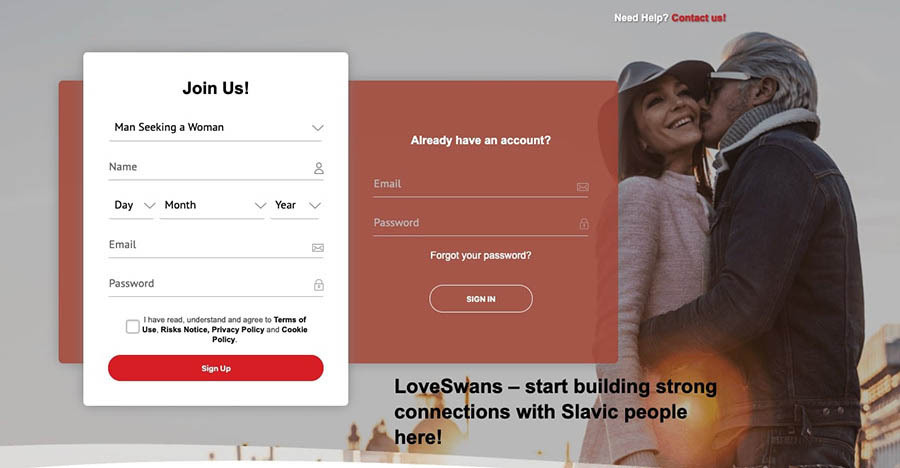 love swans main page